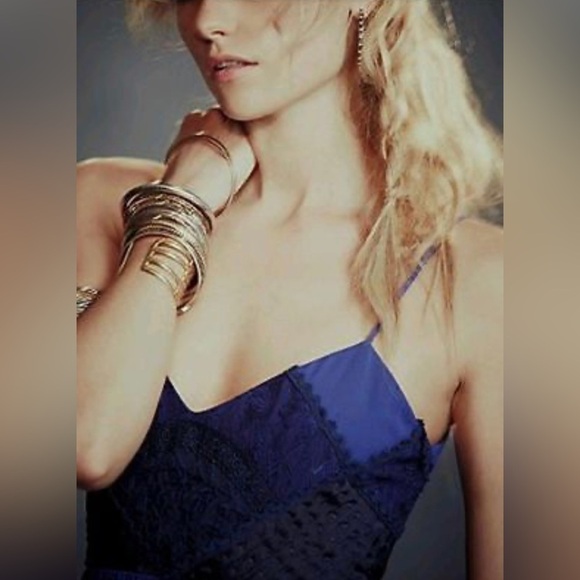 NWT Free People Forget Me Not Chiffon Maxi Dress SZ 8 Periwinkle Blue - Picture 4 of 15